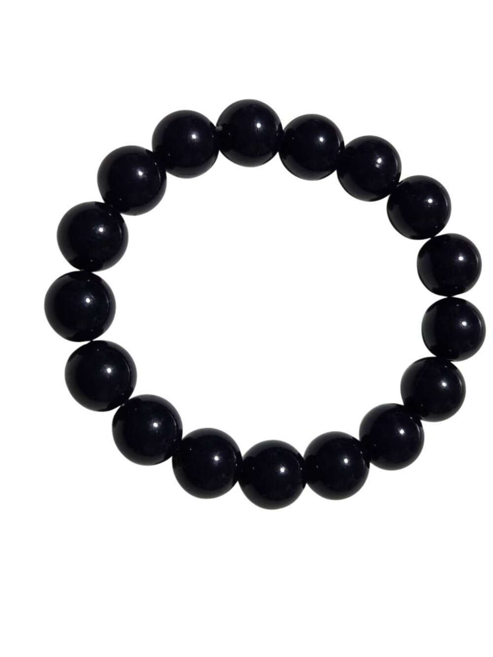 Retro Black Beaded Stretch Bracelet Simple Classic Minimalist Fashion Jewelry